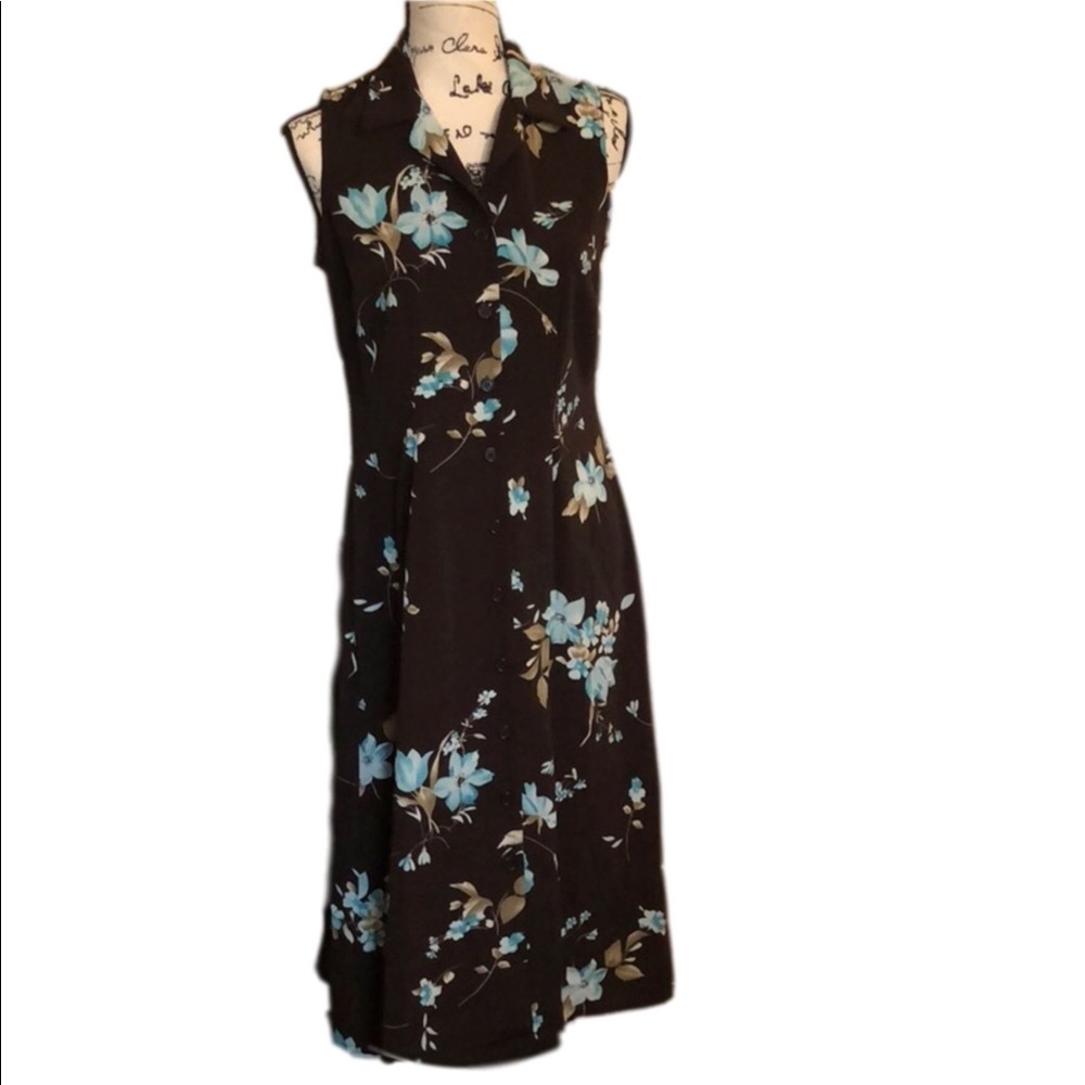Studio I Teal and Brown Dress with Jacket (m) - Picture 2 of 8